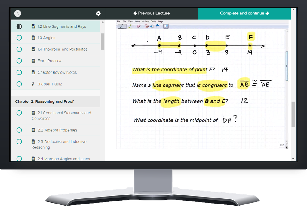 Course Features | TabletClass Math Academy